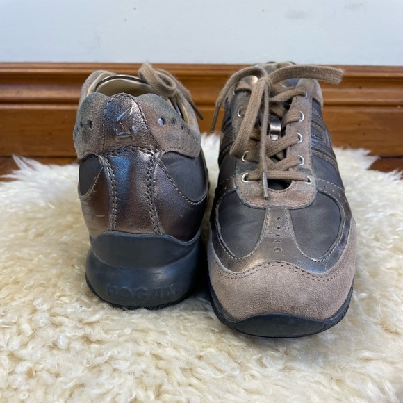 Hogan Interactive Tennis Shoes Bronze Sneakers Size 37. They run half size large - Picture 11 of 13